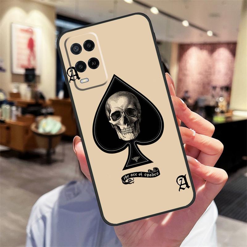 Кейс для карт Покер Туз пик Для Oppo A94 A74 A54 A18 A38 A58 A78 A98 A40 A60 A80 A16 A76 A96 A15 A17 A77 A57S Чехол