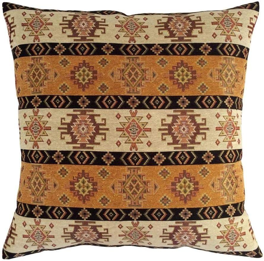 Ethnic style pillowcases mustard yellow and cream square decorative throw pillows bohemian sofadecorative farmhouse coatcushions