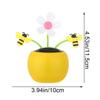Parts Children's Christmas Gifts Car Decoration Solar Energy Desk Ornaments Toys Dancing Flower
