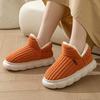 Crestar New Winter Furry Slippers For Women Men Outdoor Warm Antiskid Cotton Shoes Indoor Soft-Soled Plush Home Bedroom Slippers