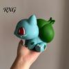 Environmentally Friendly Statue Cute Bulbasaur-Shaped Resin Figurine, Classic Cartoon Collectible with Red Eyes Green Waterproof Outdoor Ornament