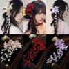 Women Hair Clip Faux Pearls Flower Decor Hairpins Wedding Parties Proms Floral