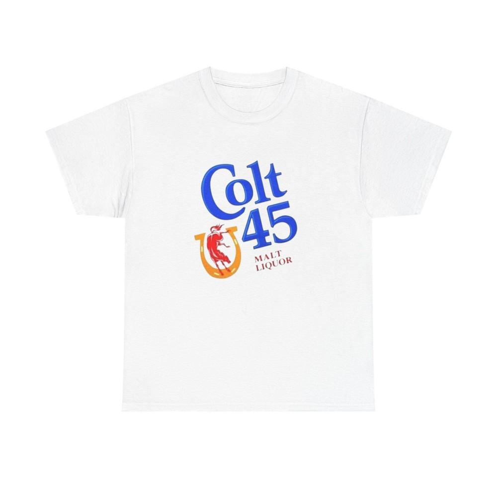Colt 45 Винтажная Графическая Футболка Унисекс Плотный Хлопок Унисекс Футболка