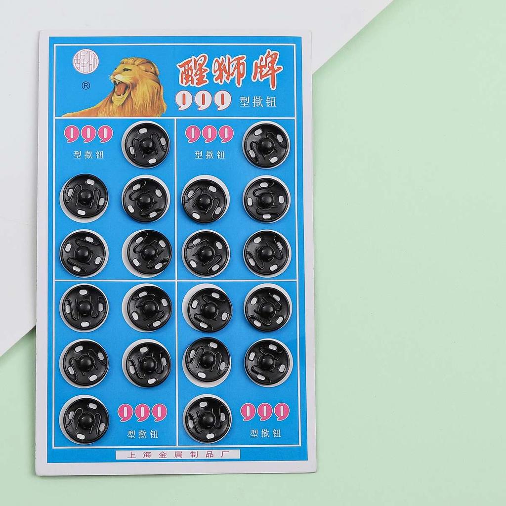 Small Metal Snap Fasteners Press Button 8/12/16/18/20mm Black Silvery Clothing Accessories Sewing Embedded Buckle