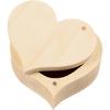 Jewelry Box - Creotime - Heart - MDF - Brown - 9 X 4 Cm