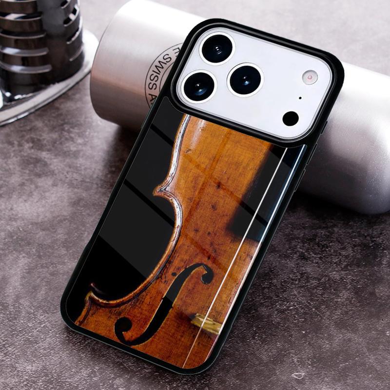 Мягкий чехол для телефона с рисунком музыкальной скрипки и гитары для iPhone 17 16 15 Pro Max Air 14 13 12 11 Plus Ударопрочный чехол Capa Cover