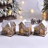 Nordic Style Light-Up Wooden Christmas Tabletop House Ornaments