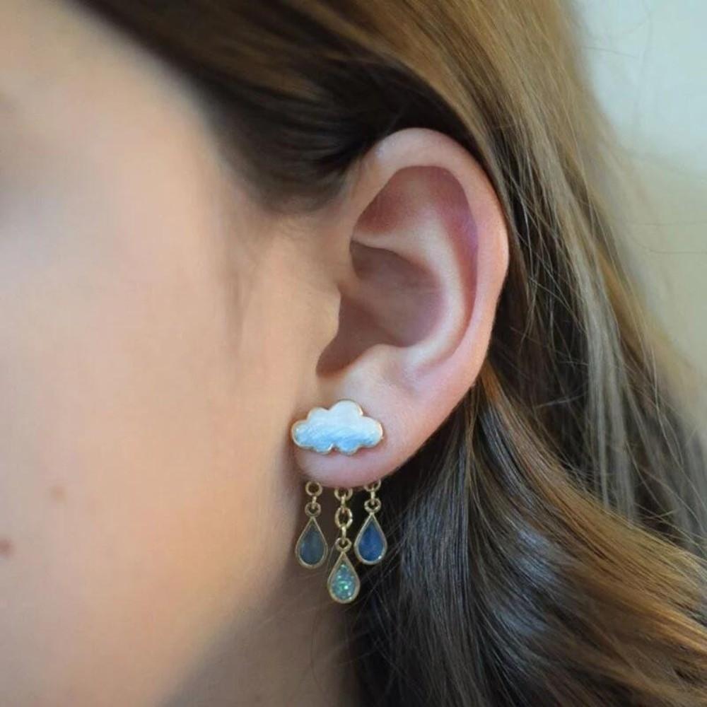 Exquisite Design Cloud Glitter Earrings Zinc Zinc Alloy Dangle Earrings Cute Raindrop Drop Earrings Parties