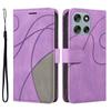 For Motorola Moto G56 5G Leather Phone Case Stand Wallet with Bi-colour Splicing Design