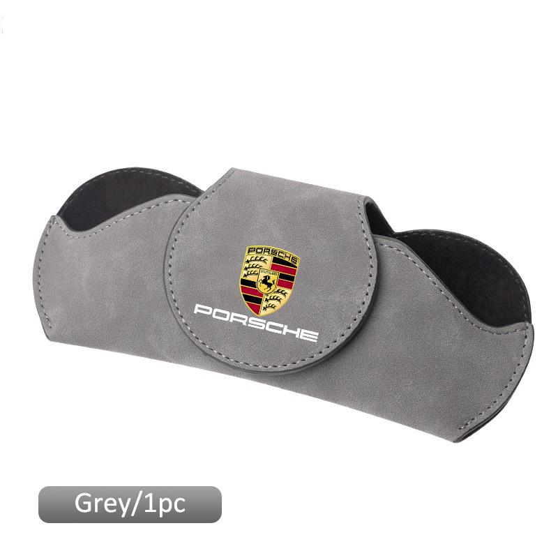 Автомобильный футляр для очков, ящик для хранения солнцезащитных очков на козырек для Porsche Cayenne Panamera Macan 911 718 Taycan Boxster Cayman 918 Аксессуар