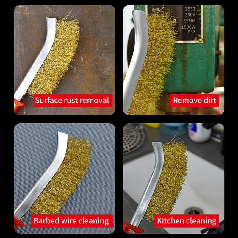 Щетка из стальной проволоки в форме ножа для чистки барбекю Щетка из нержавеющей стали для удаления ржавчины с меди Щетка из стальной проволоки