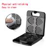 Heart Waffle Maker Non-Stick Coating 4 Belgian Heart Shaped Waffle Iron Stainless Steel 1400 Watts