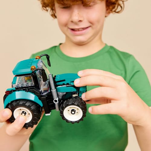 Игрушка LEGO City Трактор - Подарок на День Рождения, Строительные Блоки, Образовательная Игрушка для Мальчиков и Девочек, Возраст 6, 7, 8, 9, Транспортное Средство, Машина, Миниатюрная Машина, Декоратив