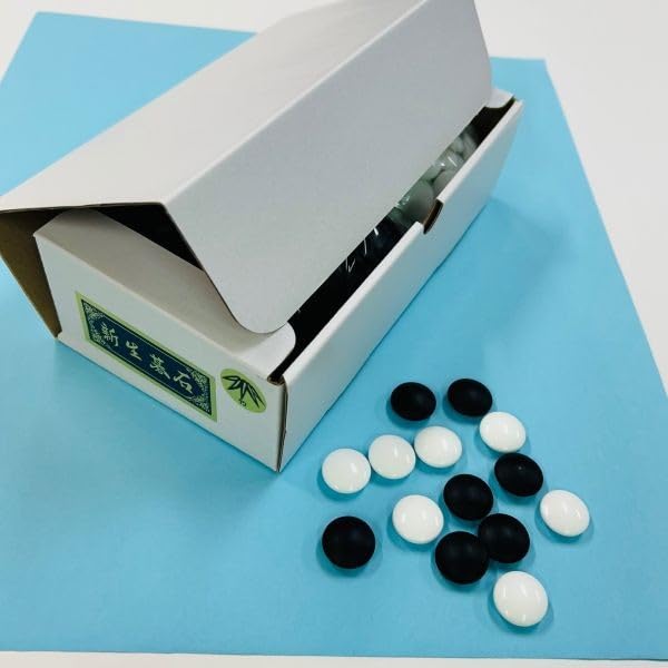 Igo Lab Go Удобные складные стеклянные го Shinkei 7, новые бамбуковые го 9 мм и набор изящных Набор №. доска, камни, (приблизительно. толстый), древесина.