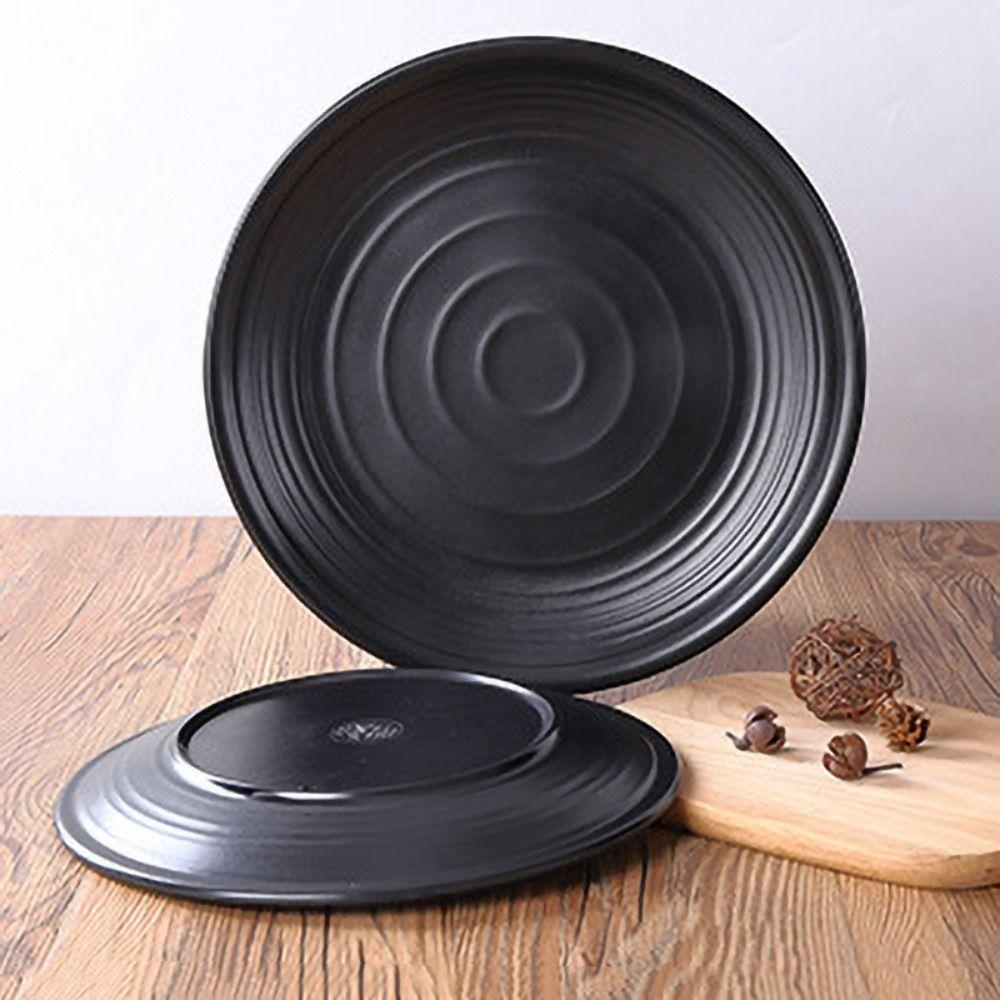 6pcs Japanese Style Meal Dish Imitation Porcelain Salad Plate Round Melamine Plate  Commercial