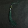 2PC 15cm Handmade Soft Tassels Lotus Pendant Jade Leaves Tassel with Loops for Jewelry Making DIY Projects Bookmarks