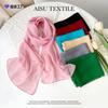 Summer Solid Color Chiffon Square Scarf Silk Scarf Women's Neck Sunscreen Thin High-end Simple Plain Shawl Scarf