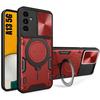 Case for Samsung Galaxy A13 5G Ring Metal Stand Sliding Lens Protection Red