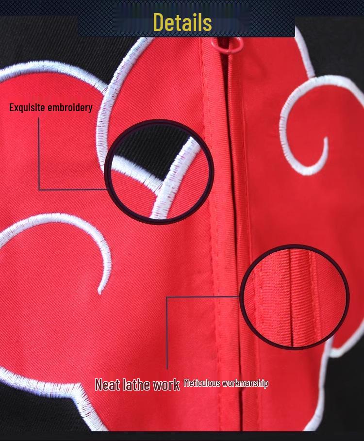 Наруто Акацуки Плащ с красным облаком - Учиха Итачи, Саске и Четвертый Хокаге Минато Костюм для косплея