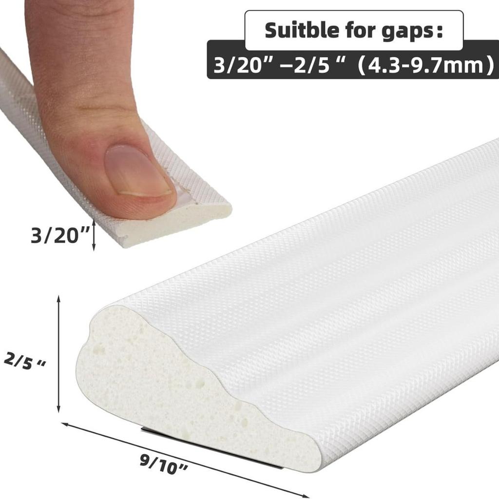 Acoustic Foam Window Sealing Strip Self Adhesive Soundproof Windproof Weather Stripping for Door Gap Door Seal Acoustic Panel