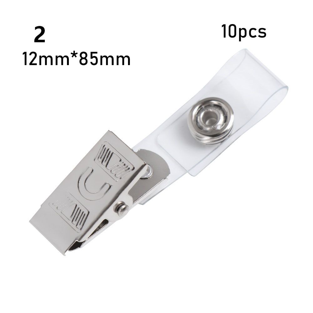 10/20/50pcs 4 Styles Reel Skipping Metal Pull Card Holders Kawaii Clips ID Card Badge Lanyard Clip