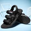 35-45 Large Fashionable Color Blocking Lightweight Velcro Outdoor Beach Shoes Casual Sandals Slippers
