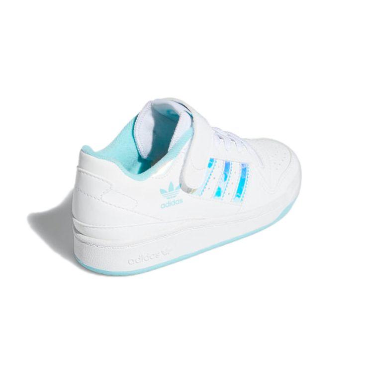 adidas Originals Forum Переливающиеся Удобные Универсальные Низкие Кроссовки Детские Кроссовки Белые Голубые GZ8846