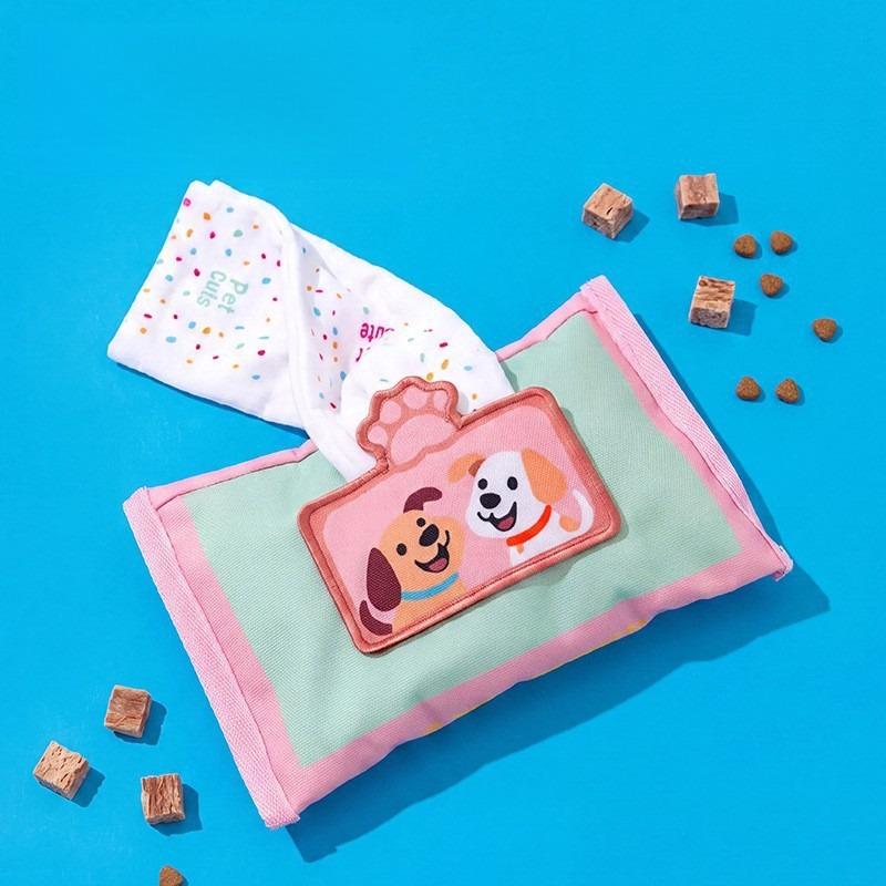 Squeaky Dog Toys Canvas Crinkle Paper Toy Bite Resistant Interactive Chew Toy for Small Medium Dogs Cats Boredom Relief Sound Pet Supplies