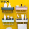 Bathroom Storage Organizer For Cosmetics Shower Rack Shelf Kitchen Organization Wall Mount Holder Spice Accessories Items
