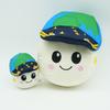 New Moon with Earth Cap Plush Toy Cute Creative Planet Stuffed Doll Round Soft Plushie Pillow Home Decor Birthday Gifts