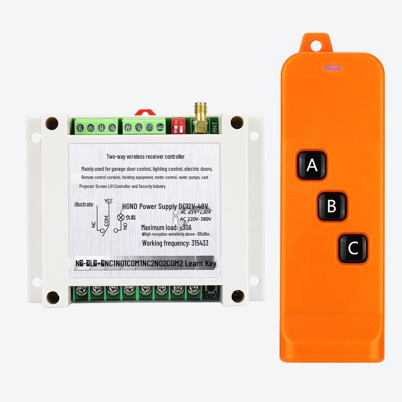 FSK Series Two-Way Wireless Remote Control Switch, DC12-48V 30A Receiver