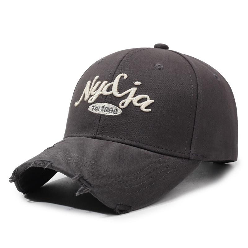 Spring And Autumn Hardtop Versatile Baseball Cap Men'S And Women'S Embroidered Alphabet Sun Cap Outdoor Casual Cap Tide