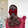 Velvet Large Bow Hair Clip Korean Version Hair Loop College Style Sweet Accessory Back of Head Fashion Headwear for Ladies