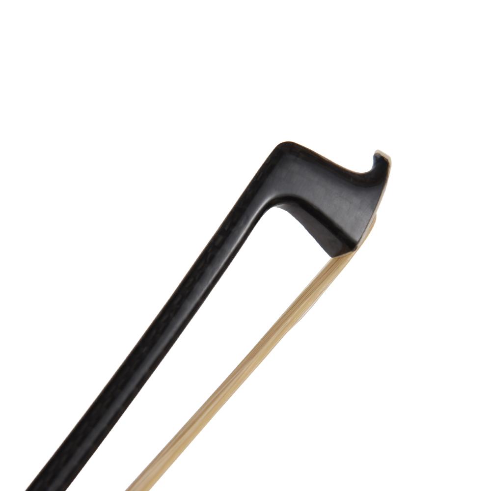 4 4 Скрипка Смычок Углеволокно Круглый Стержень Эбонитовая Колодка Волос Конского Хвоста Хорошо Сбалансированный