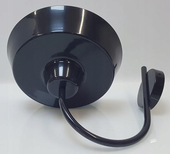 GoodHome Fixed Gloss Black Outdoor Wall Lamp