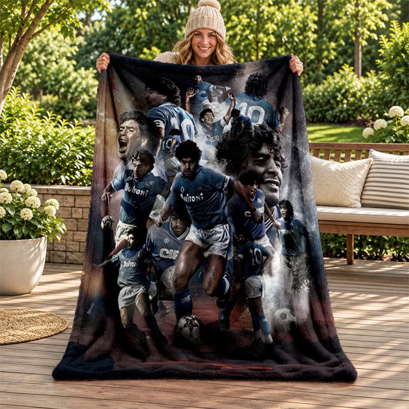 Diego Maradona blanket Flannel Blanket Soft Cozy Plush Throw for Sofa Bed Lightweight Home Decoration Gifts for Christmas various holidays