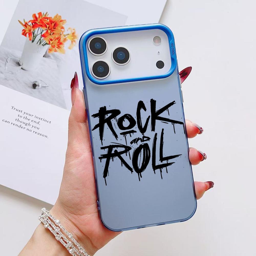 Крутой чехол для телефона в стиле Rock Roll Music для iPhone 17 16 15 14 13 12 11 Pro Max Air Матовый Лазерный Аврора Ударопрочный Funda