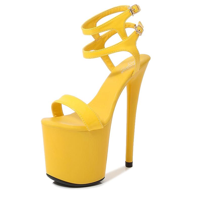 20 см женские сексуальные босоножки на платформе для модных сексуальных босоножек на танкетке
