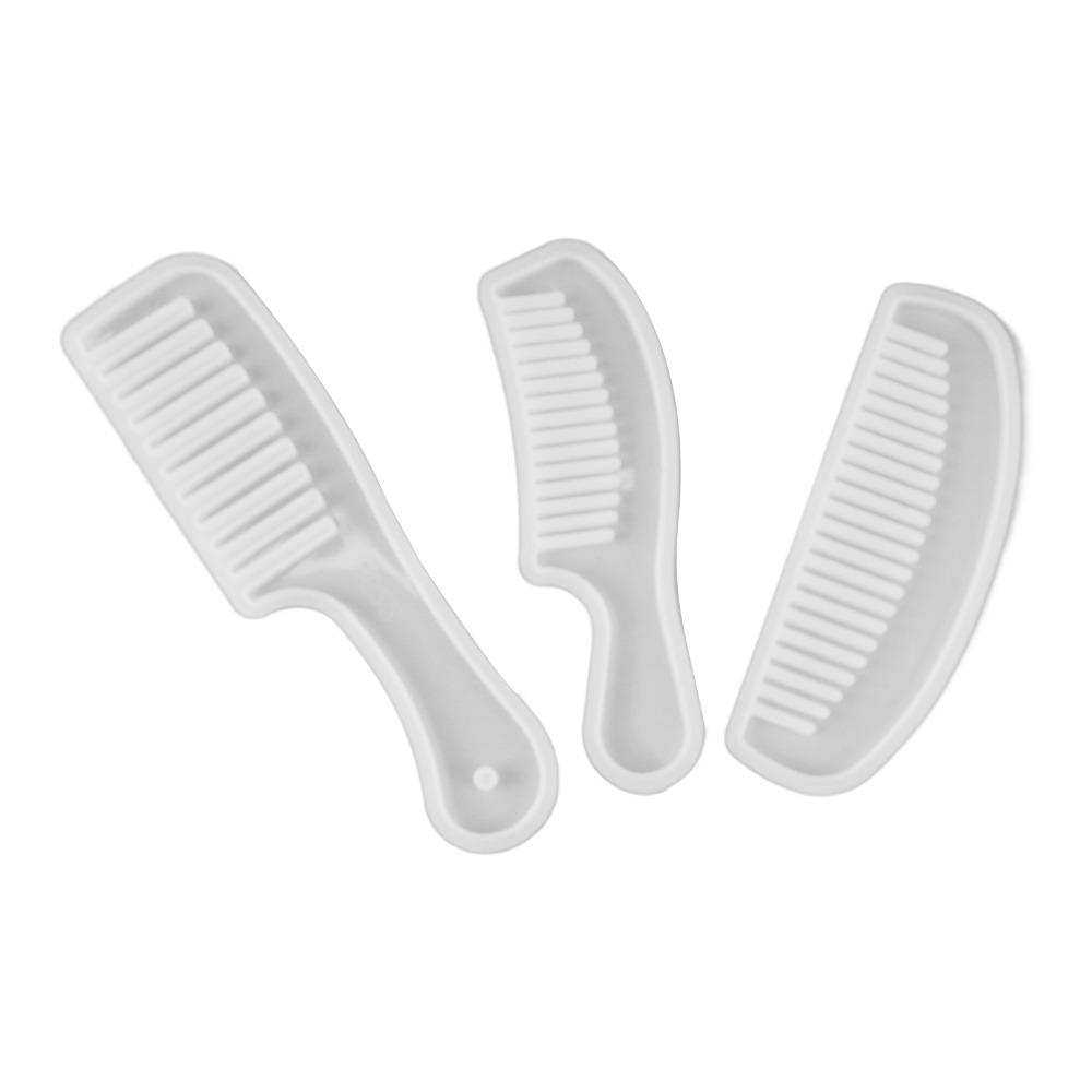 3pcs Translucent Comb Silicone Mould Semi-Transparent Resin Casting Mould Handmade Tools