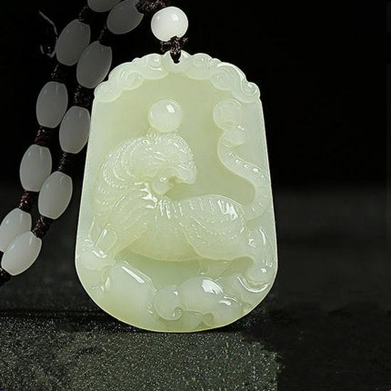 Подвеска Hetian Jade со знаком зодиака - Сертифицированное унисекс украшение