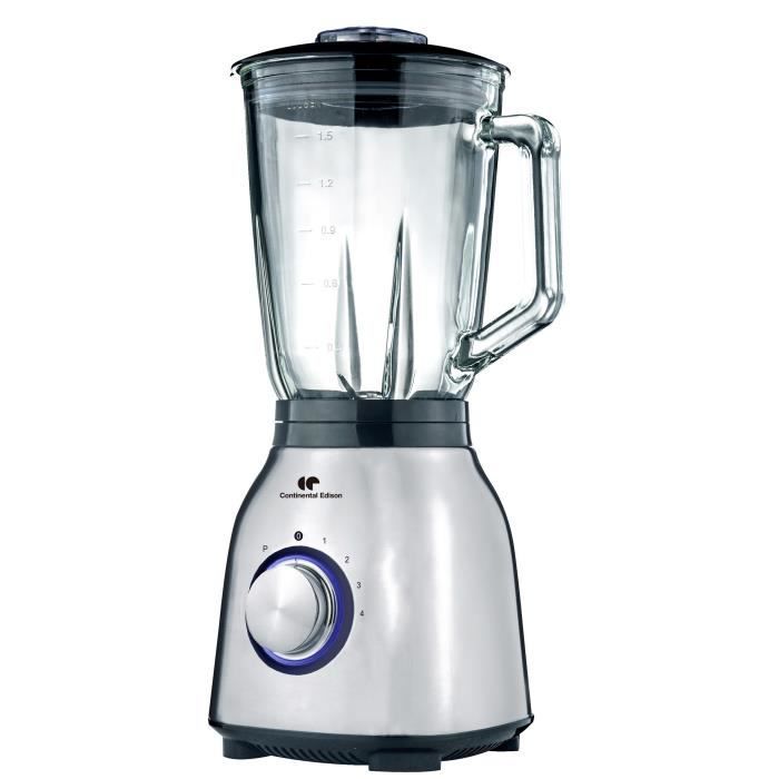 CONTINENTAL EDISON CEBL1000IN Stainless Steel Blender 1000W - 1.5L Glass Bowl