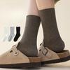 Mid-calf Socks, Solid-colored Cotton Socks, Women's Autumn and Winter Postpartum Socks, Women's Sweat-absorbing Boneless Loose Compression Socks