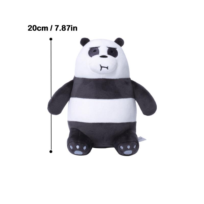 We Bare Bears Plush Toy Sitting Vs Standing Grizzly Panda IceBear Cartoon Stuffed Animal Toys Doll For Kid Gift