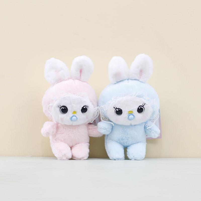 Cute Cartoon Bunny Plush Doll Soft Material Charming Keychain Gift Accessory