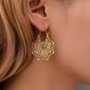 Bohemian Retro Hollow Flower Metal Earrings