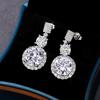 Искрящиеся женские серьги-подвески Mosang Diamond с цирконом, серебряная игла, изысканные женские аксессуары, свадебная мода