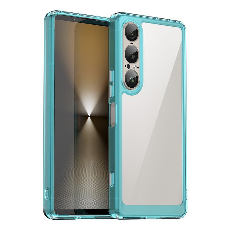 Для чехла Sony Xperia 1 VII Чехол Sony Xperia 1 VII ТПУ Прозрачный ПК + Силиконовый Ударопрочный Защитный Чехол для Телефона Sony Xperia 1 VII