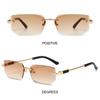 New Rimless Sunglasses For Women Men Trendy Frameless Rectangle Sun Glasses Retro Shades Fashion Travel Uv400 Eyewear