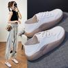 2023 Весна, новая корейская версия маленьких белых туфель для женщин, студентов, повседневная уличная обувь для женщин, толстая подошва и высокие каблуки для женщин