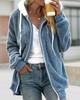 Women Warm Plush Jackets Winter Thick Fleece Faux Fur Zipper Long Sleeve Hooded  Female Casual Oversized Coats